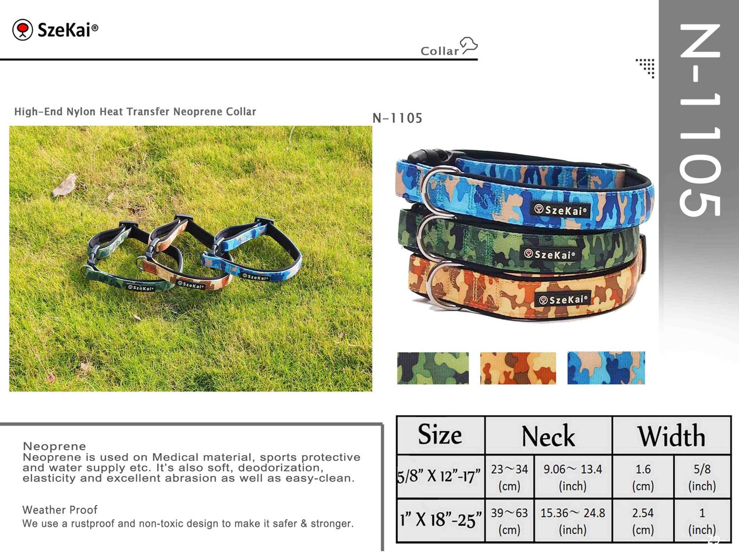 High-End Nylon Heat Transfer Neoprene Collar